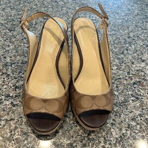 Authentic Coach Wedges, Size 9
